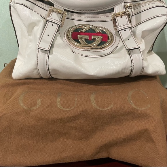 GUCCI
White Dialux Britt Boston Bag - Picture 4 of 16